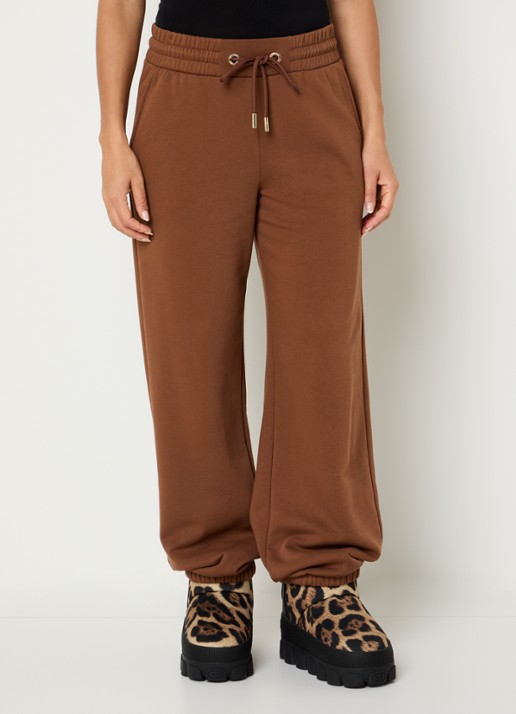 Goldbergh Luma high waist tapered fit joggingbroek met steekzakken - detail 2 bruin