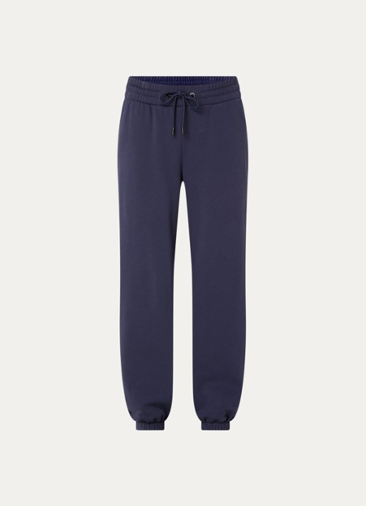 Goldbergh Luma high waist tapered fit joggingbroek met steekzakken - voorkant blauw