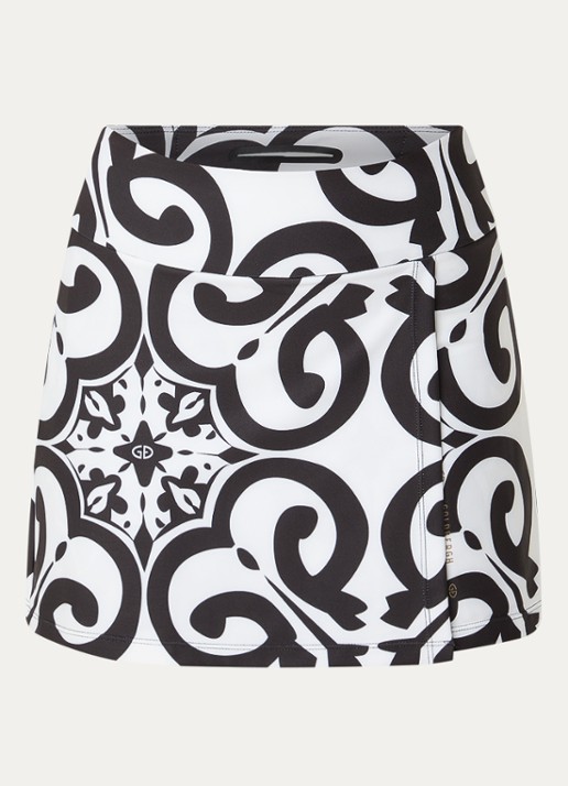 Goldbergh Luminosa mini broekrok met print - voorkant 3 wit