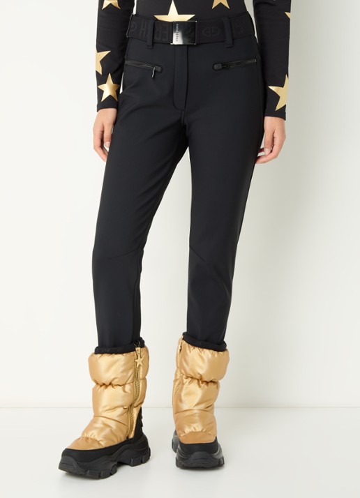 Goldbergh Paris high waist slim fit skibroek met ceintuur - detail 9 zwart