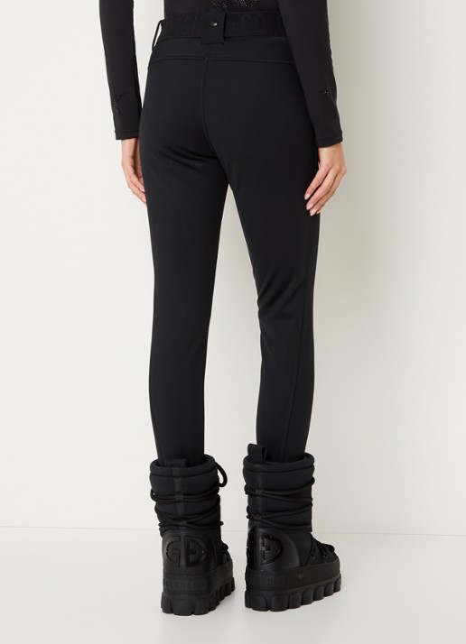 Goldbergh Paris high waist slim fit skibroek met ritszakken - achterkant 6 zwart