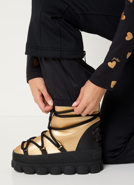 Goldbergh Pippa high waist flared fit skibroek met ritszakken - detail 6 zwart