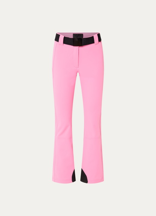 Goldbergh Pippa high waist flared fit skibroek met ritszakken - voorkant 6 roze