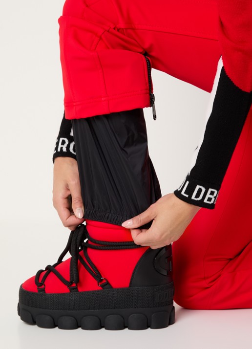 Goldbergh Pippa high waist flared fit skibroek met ritszakken - detail 6 rood