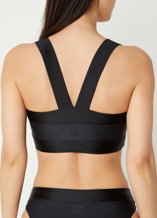 Goldbergh Plonge bandeau bikinitop met uitneembare vulling - achterkant 3 zwart