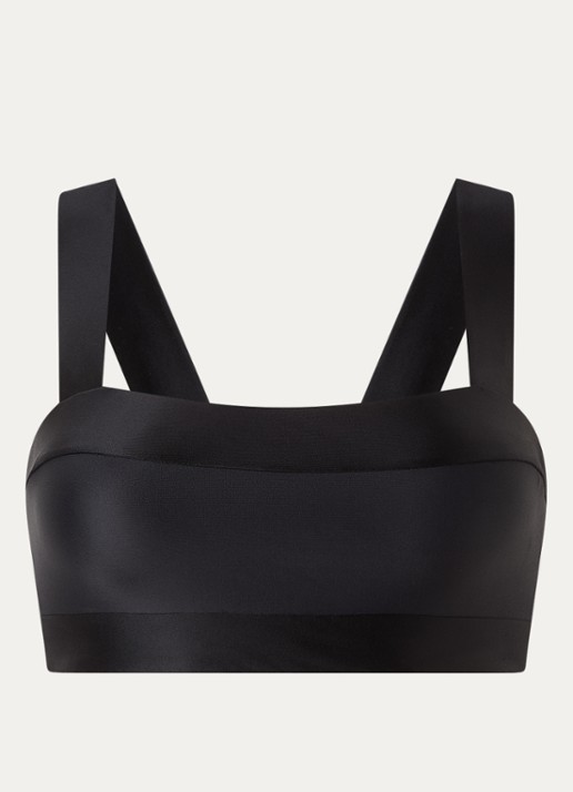 Goldbergh Plonge bandeau bikinitop met uitneembare vulling - voorkant zwart