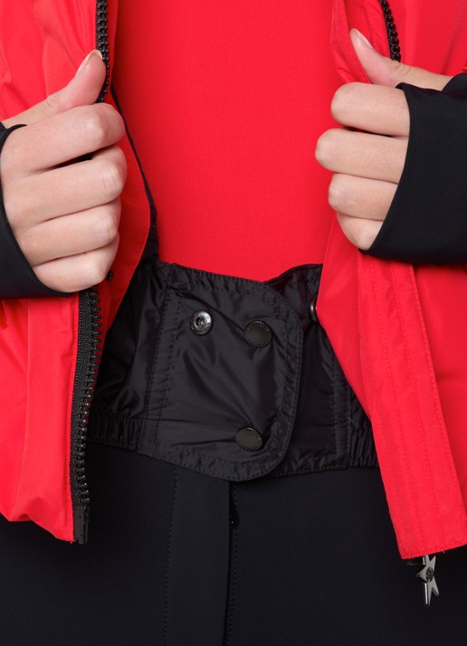 Goldbergh Porter ski-jas met opbergbare capuchon en ritszakken - detail 4 rood
