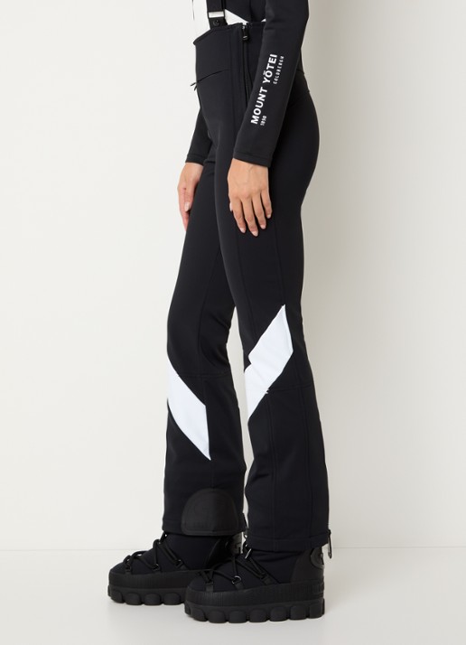 Goldbergh Shima high waist slim fit skibroek met ritskzakken - detail 2 zwart