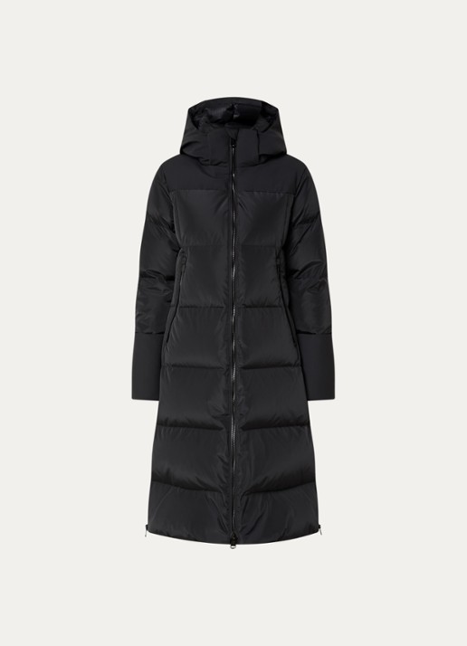 Goldbergh Sion ski-jas met capuchon en ritszakken - voorkant 3 zwart
