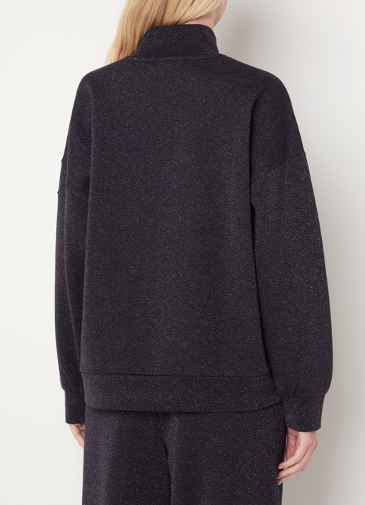 Goldbergh Sizzle sweater met logo en strass - achterkant 4 antraciet