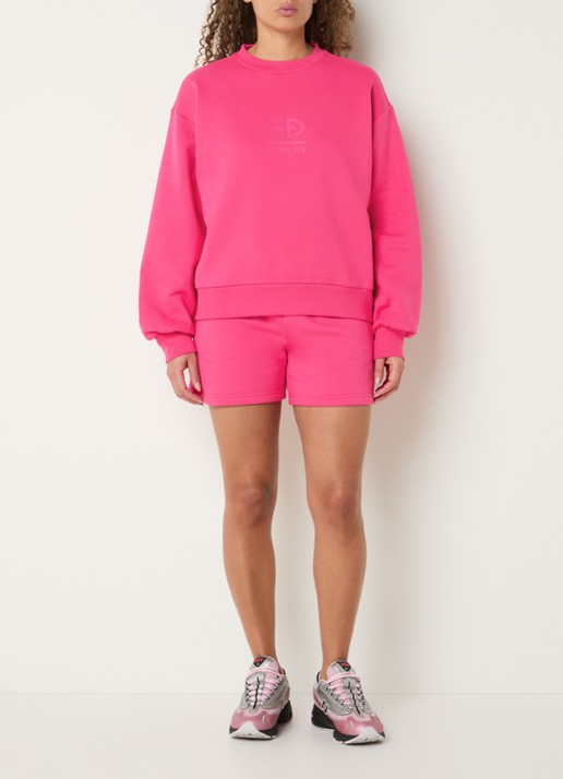 Goldbergh Sweater met logo - voorkant 4 fuchsia