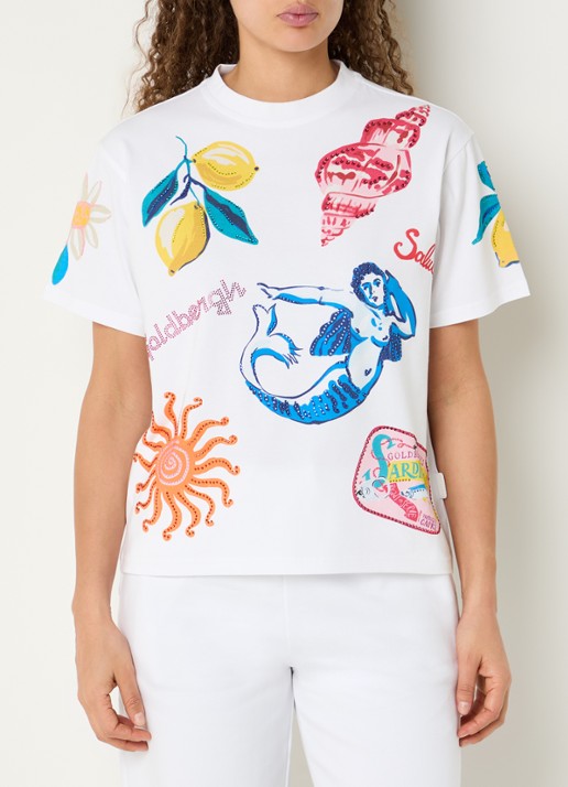 Goldbergh T-shirt met logo en print