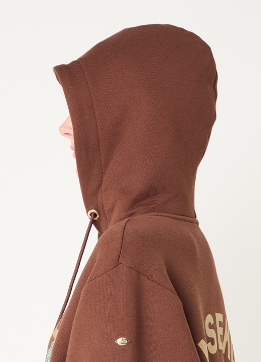 Goldbergh Tobu hoodie met logoprint en pailletten - detail 2 bruin