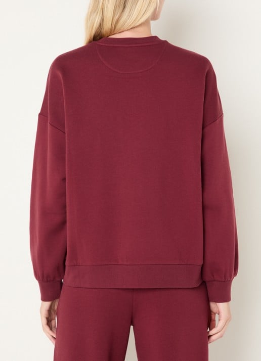 Goldbergh Tova sweater met logoborduring - achterkant 2 bordeauxrood