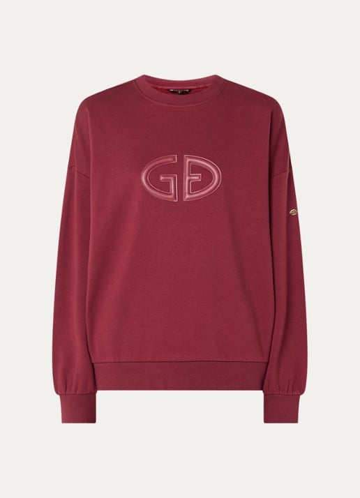 Goldbergh Tova sweater met logoborduring - voorkant 3 bordeauxrood
