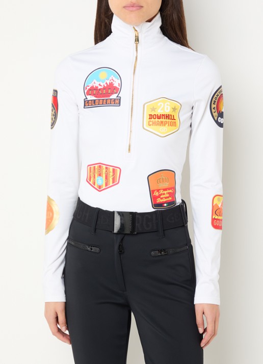 Goldbergh Triumph skipully met logoprint - detail 3 wit