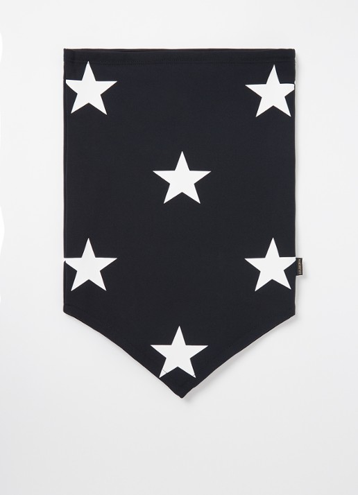 Goldbergh Twinkle colsjaal met sterrenprint - voorkant 2 zwart