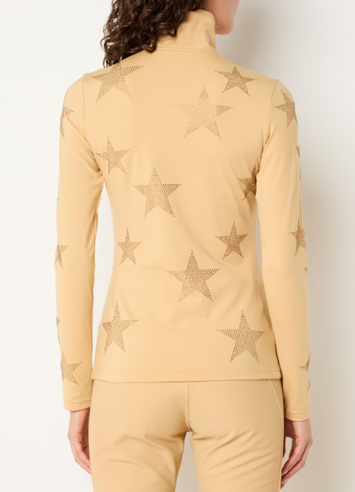 Goldbergh Yura skipully met strass - achterkant camel