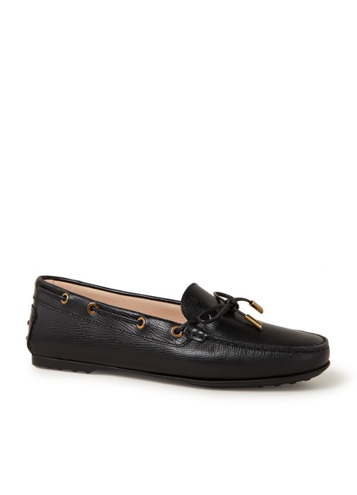 Gomma loafer van leer  - voorkant 4 zwart