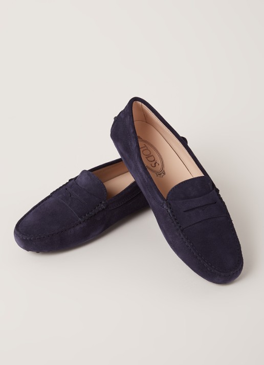 Gommini loafer van suède - detail 4 donkerblauw