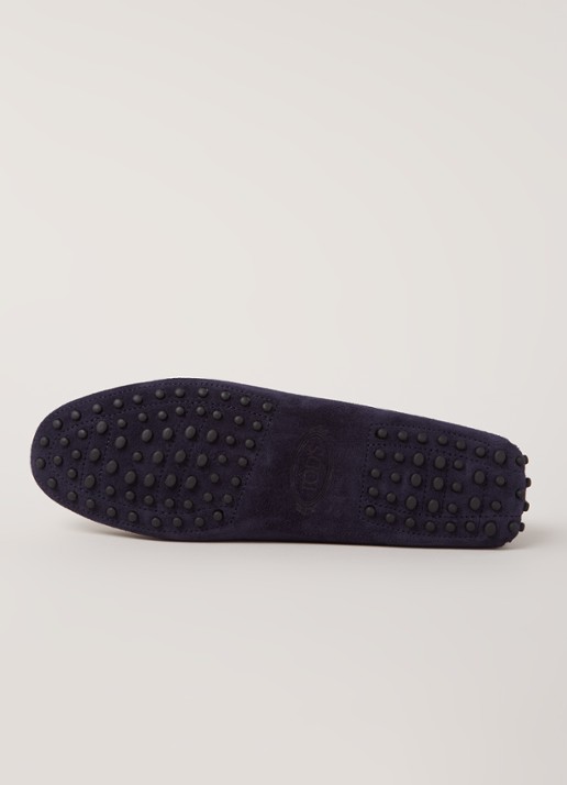 Gommini loafer van suède - detail 5 donkerblauw
