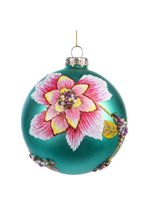 Goodwill Bloemen kerstbal 10 cm
