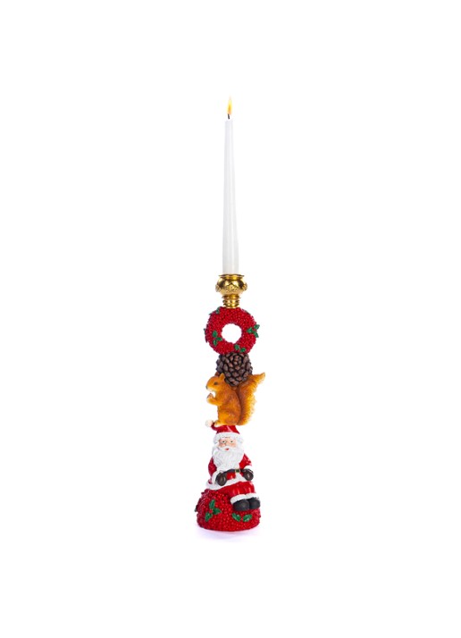 Goodwill Kerstman en Eekhoorn kandelaar 37,5 cm