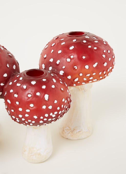 Goodwill Mushroom kandelaar 29,5 cm - detail 2 steenrood