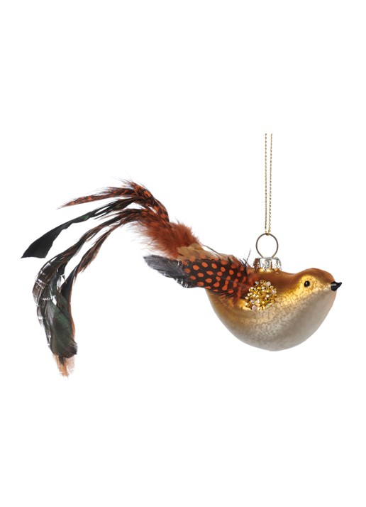 Goodwill Vogel kerstornament met clip 20,5 cm