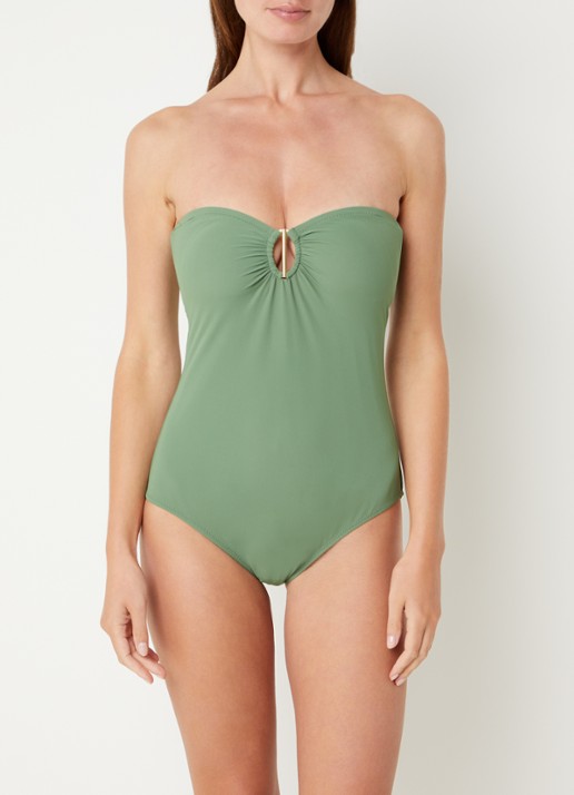 Gottex Corrigerend bandeau badpak met voorgevormde cups - detail 5 groen