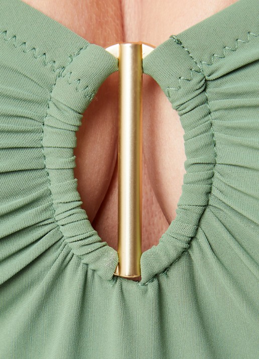 Gottex Corrigerend bandeau badpak met voorgevormde cups - detail 6 groen