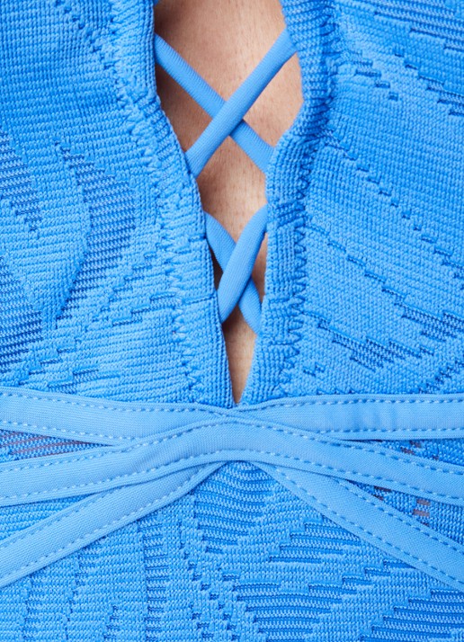 Gottex Voorgevormd badpak met borduring en vulling - detail 5 blauw