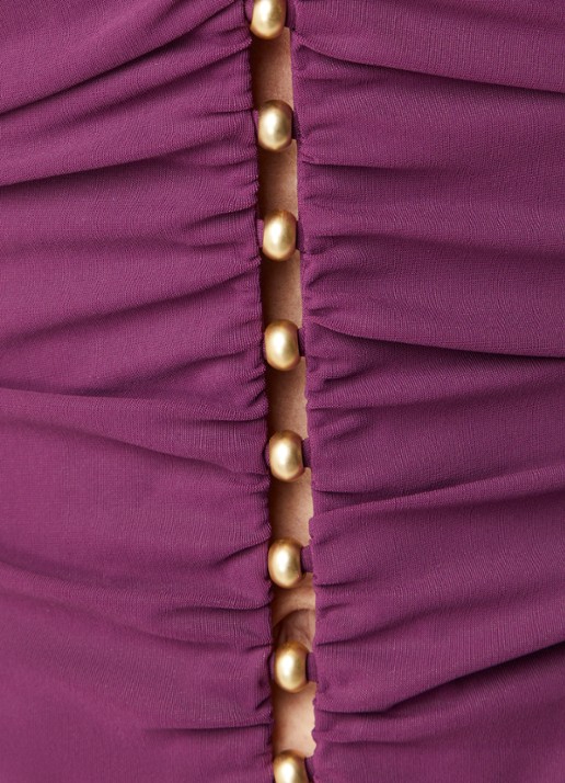 Gottex Voorgevormd badpak met plooidetail - detail 3 bordeauxrood