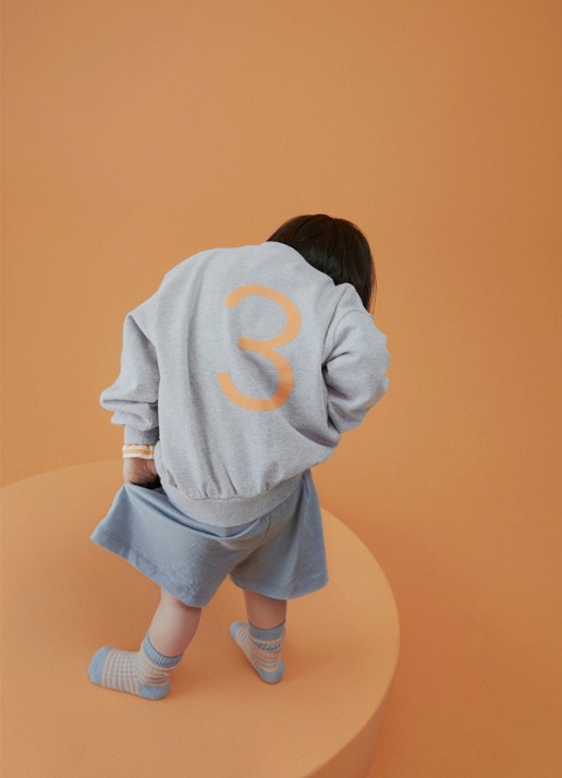 Gray Label Birthday sweater met ronde hals - voorkant 6 grijsmele