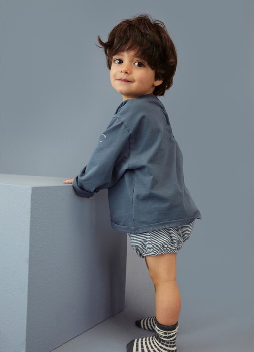 Gray Label Bloomer met streepprint - voorkant 2 blauw