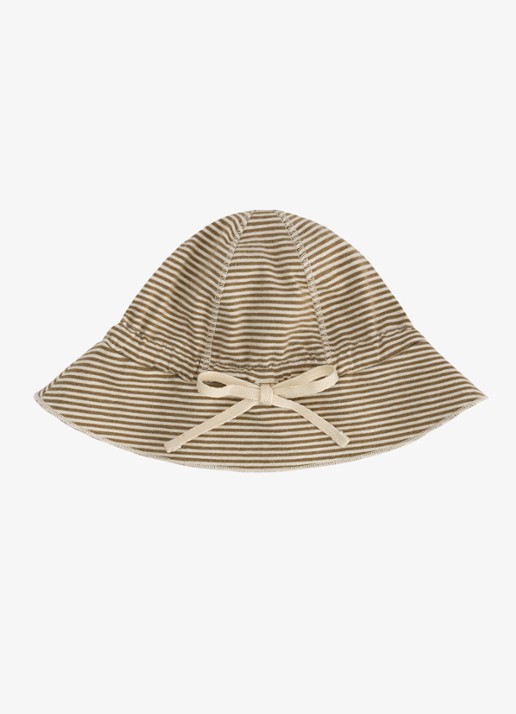 Gray Label Bucket hoed met streepprint - voorkant naturel