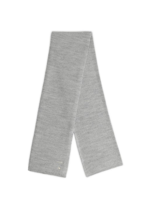 Gray Label Grofgebreide sjaal van wol - voorkant 2 grijsmele