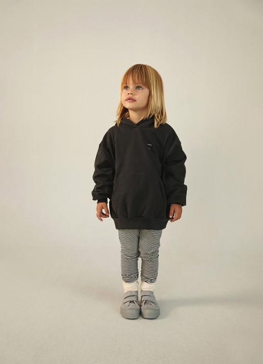 Gray Label Hoodie van katoen - voorkant 2 pirate black-536 / zwart