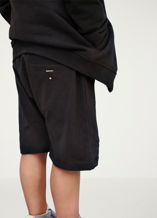 Gray Label Korte joggingbroek van  katoen  - voorkant 2 zwart
