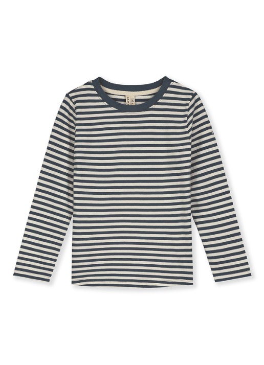 Gray Label Longsleeve met ronde hals - voorkant blauwgrijs