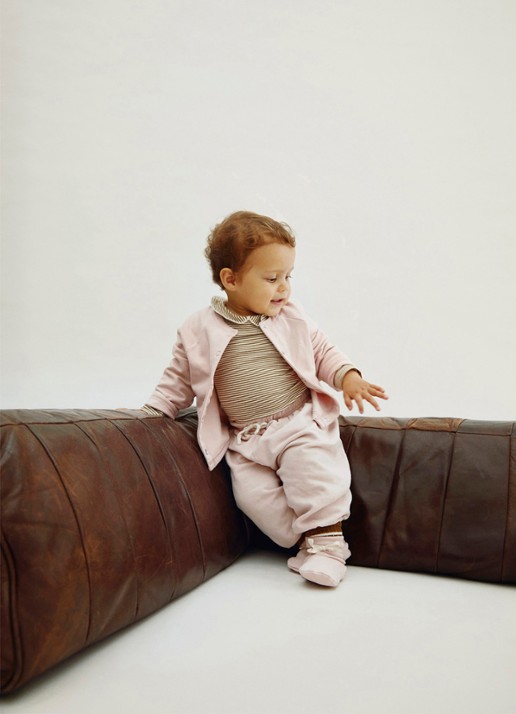 Gray Label Raglan fijngebreid vest  - voorkant 2 oudroze