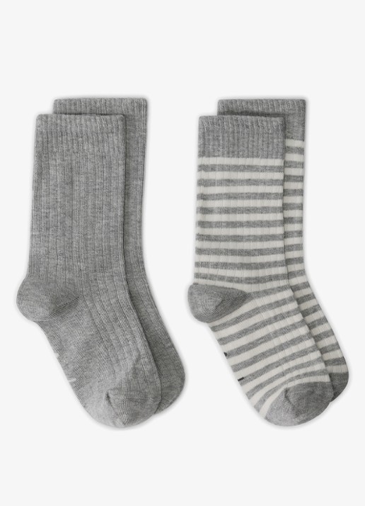 Gray Label Ribgebreide sokken in 2-pack