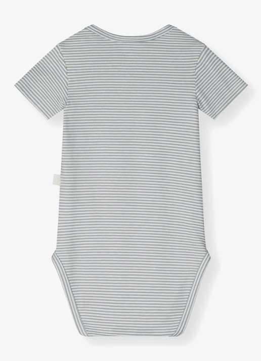 Gray Label Romper in katoenblend met streepprint - achterkant grijs