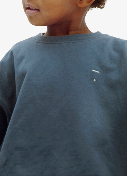 Gray Label Sweater met ronde hals - detail blauwgrijs