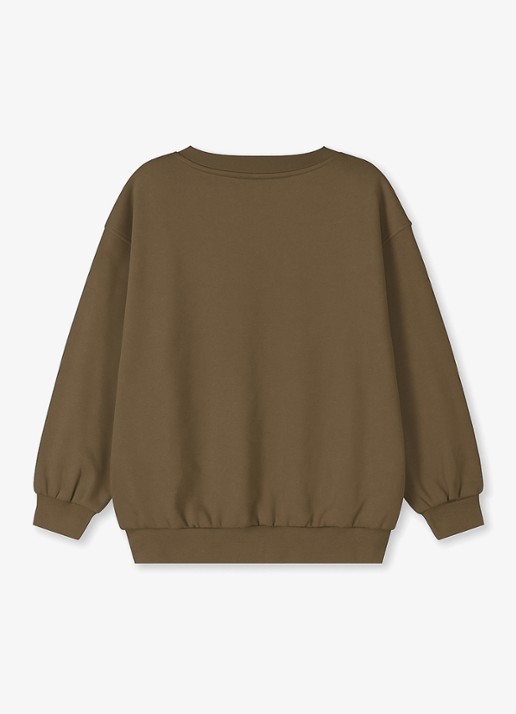 Gray Label Sweater met ronde hals - achterkant 2 woody-527 / bruin