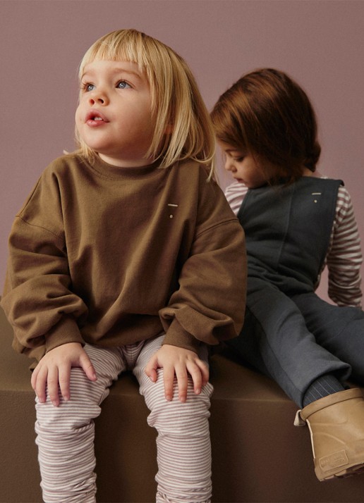 Gray Label Sweater met ronde hals - voorkant 4 woody-527 / bruin