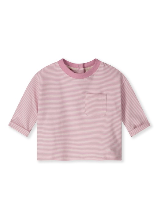 Gray Label T-shirt met streepprint - voorkant roze