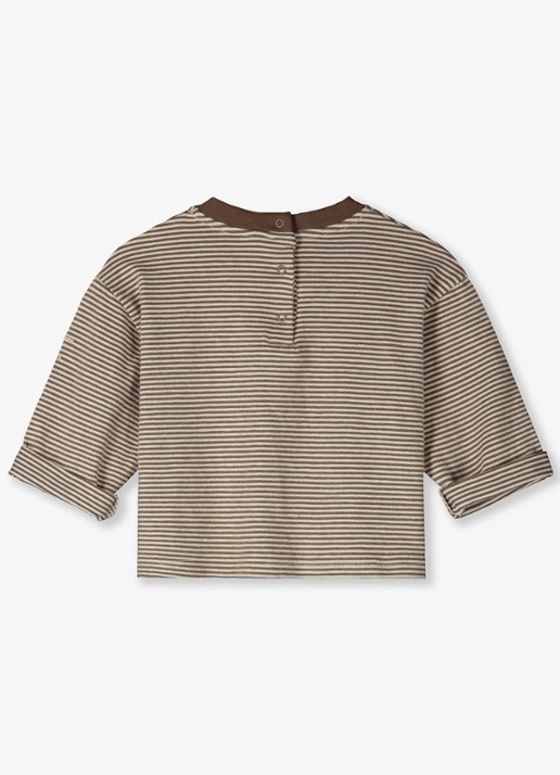 Gray Label T-shirt met streepprint - achterkant gebroken wit