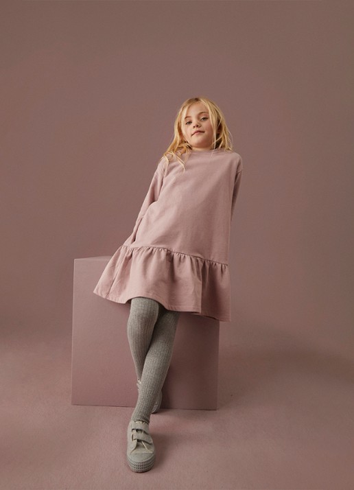 Gray Label Tuniekjurk met plooidetails - voorkant 2 oudroze