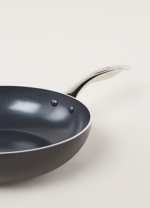 GreenPan Brussels wokpan Ø28 cm - detail zwart